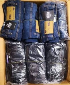 Mixed pallets of jeans