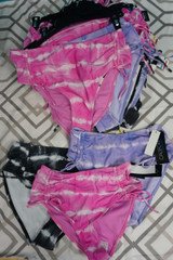 21pc CALIFORNIA WAVES Tie Dye Bikini Bottoms 3 COLORS